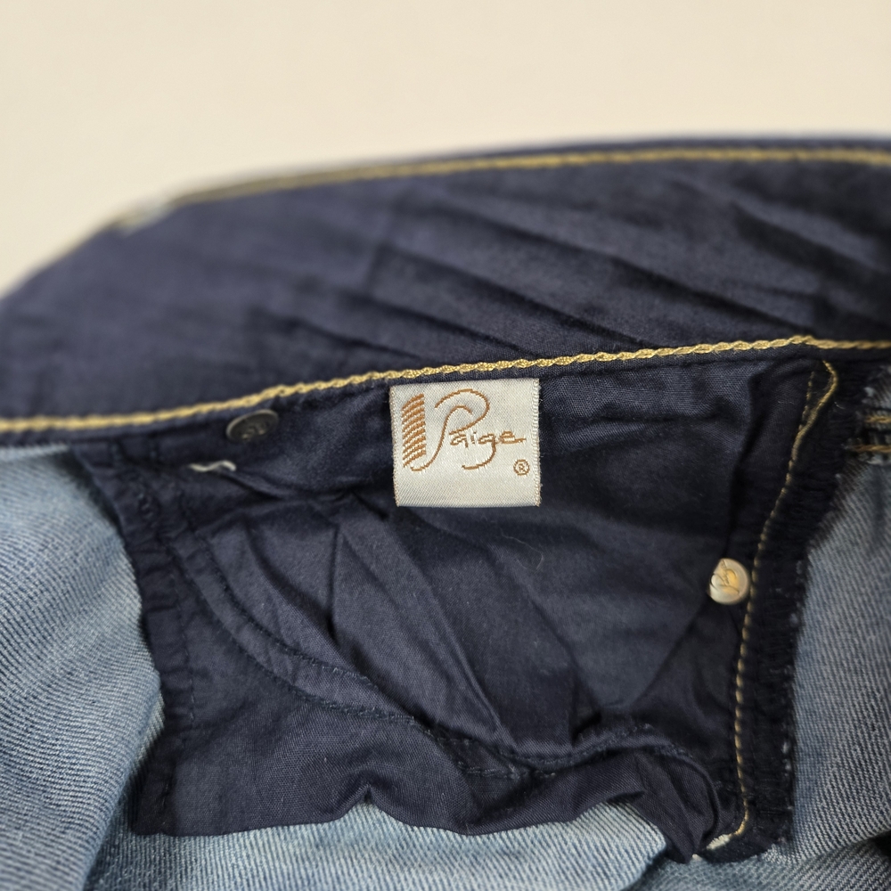 PAIGE Roxie Capri Jeans Size 29 Blue Medium Wash Made in USA EUC - Picture 11 of 15